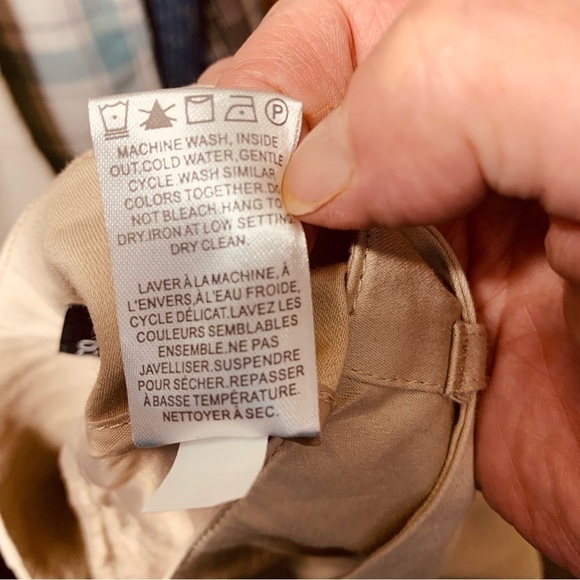 Rw&Co Beige Paper Bag Pants High Rise Straight Leg Cotton Linen Trousers Sz 12 - Picture 5 of 8